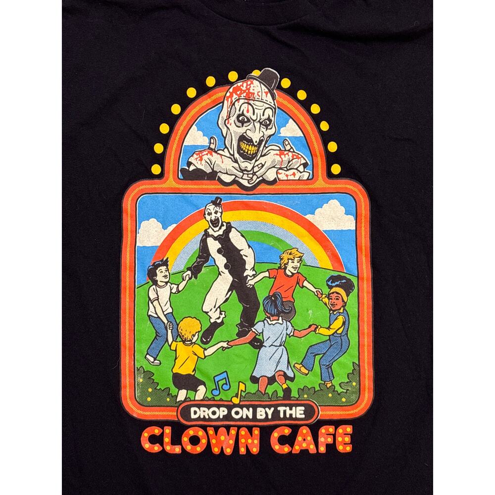 Terrifier film art the clown drop by the clown cage Medium horror shirt novelty - Picture 2 of 4